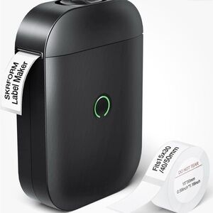 Nimbot Label Maker Printer Model D11 Wireless Bluetooth‎ Sticker W/Roll Black 5”